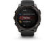Смарт часовници Garmin fēnix® 8 – 51 mm,  AMOLED, Sapphire - Carbon Gray DLC Titanium с Black/Pebble Gray силиконова каишка