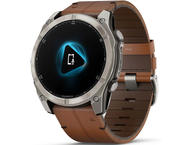 Смарт часовници Garmin fēnix® 8 – 51 mm,  AMOLED, Sapphire - Carbon grey DLC с Chestnut кожена каишка