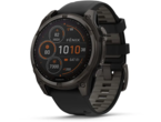 Смарт часовници Garmin fēnix® 8 - 47 мм Solar, Sapphire - Carbon Gray DLC Titanium с Black/Pebble Gray силиконова каишка