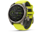 Смарт часовници Garmin fēnix® 8 - 47 мм Solar, Sapphire - Titanium с Amp Yellow/Graphite силиконова каишка 