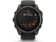 Смарт часовници Garmin fēnix 8 – 51 мм Solar, Sapphire - Carbon Gray DLC Titanium с Black/Pebble Gray силиконова каишка