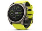 Смарт часовници Garmin fēnix 8 – 51 мм Solar, Titanium с Amp Yellow/Graphite силиконова каишка