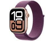 Смарт часовници Apple Watch Series 10 GPS 42mm Rose Gold Aluminium Case with Plum Sport Loop