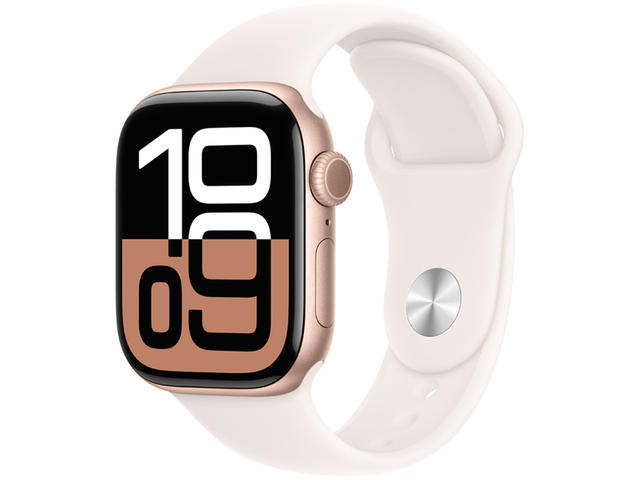 Смарт часовници Apple Watch S10 GPS + Cellular 42mm Rose Gold Alu Case with Light Blush Sport Band - M/L