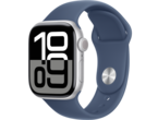 Смарт часовници Apple Watch S10 GPS + Cellular 42mm Silver Alu Case with Denim Sport Band - M/L