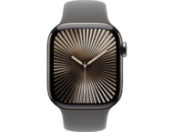 Смарт часовници Apple Watch Series 10 GPS + Cellular 42mm Natural Titanium Case with Stone Grey Sport Band - S/M