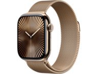 Смарт часовници Apple Watch Series 10 GPS + Cellular 42mm Gold Titanium Case with Gold Milanese Loop