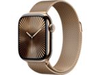 Смарт часовници Apple Watch Series 10 GPS + Cellular 42mm Gold Titanium Case with Gold Milanese Loop