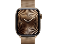 Смарт часовници Apple Watch Series 10 GPS + Cellular 42mm Gold Titanium Case with Gold Milanese Loop