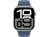 Смарт часовници Apple Watch S10 GPS + Cellular 46mm Silver Alu Case with Denim Sport Band - M/L