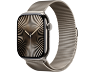 Смарт часовници Apple Watch S10 GPS + Cellular 46mm Natural Titanium Case with Natural Milanese Loop - S/M