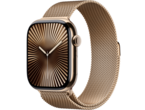 Смарт часовници Apple Watch S10 GPS + Cellular 46mm Gold Titanium Case with Gold Milanese Loop - M/L