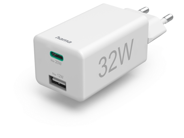 Зарядни устройства Hama бързо зарядно 32W, бяло