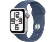 Смарт часовници Apple Watch SE2 (2024) GPS + Cellular 40mm Silver Alu Case with Denim Sport Band - S/M