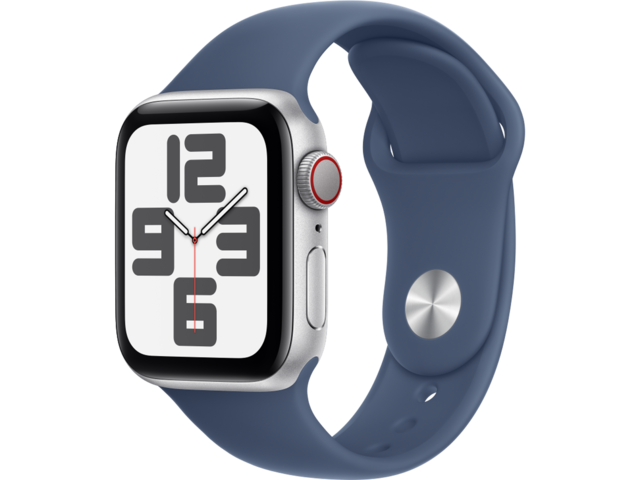 Смарт часовници Apple Watch SE2 (2024) GPS + Cellular 40mm Silver Alu Case with Denim Sport Band - S/M