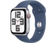 Смарт часовници Apple Watch SE2 (2024) GPS + Cellular 44mm Silver Alu Case with Denim Sport Band - S/M