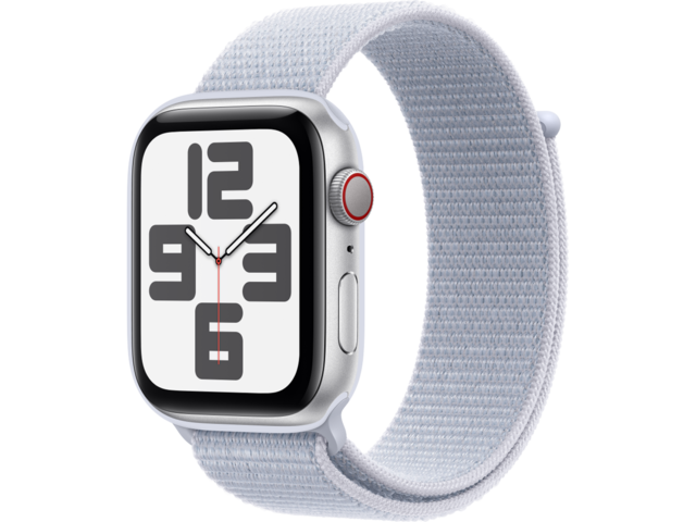 Смарт часовници Apple Watch SE2 (2024) GPS + Cellular 44mm Silver Alu Case with Blue Cloud Sport Loop