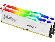 Оперативна памет 32GB (2x16GB) DDR5 6000 MT/s CL30 Kingston FURY Beast White RGB EXPO