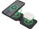Зарядни устройства Dviced 2-in-1 Foldable magnetic wireless charger, Black