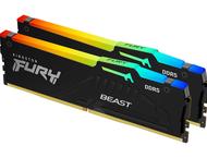 Оперативна памет 32GB (2x16GB) DDR5 6000 MT/s CL30 Kingston FURY Beast RGB XMP