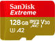 Карти памет 128GB SanDisk Extreme microSDXC A2 C10 V30 UHS-I U3