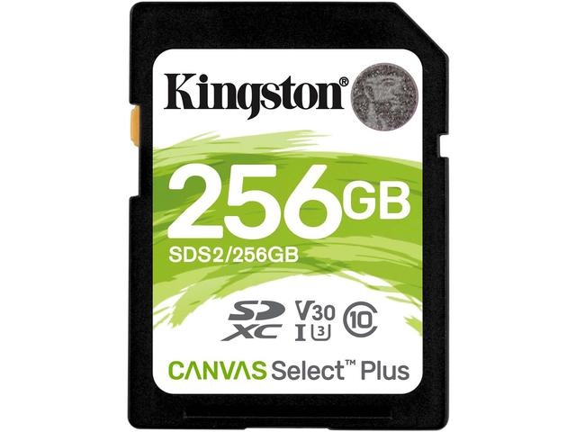 Карти памет 256GB Kingston Canvas Select Plus SD Memory Card 