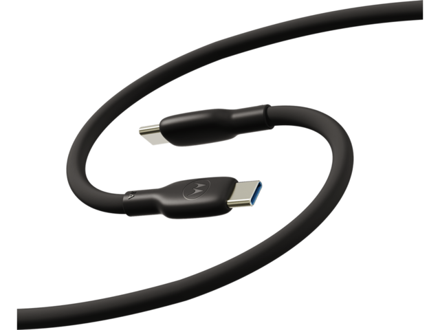Кабели и Адаптери Motorola Silicone 2m Cable C-C 5A, Black
