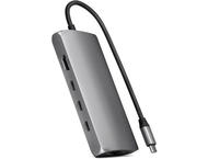 Кабели и Адаптери Satechi USB-C многопортов адаптер 8K с Ethernet V3 - Space Gray