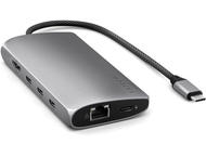 Кабели и Адаптери Satechi USB-C многопортов адаптер 8K с Ethernet V3 - Space Gray