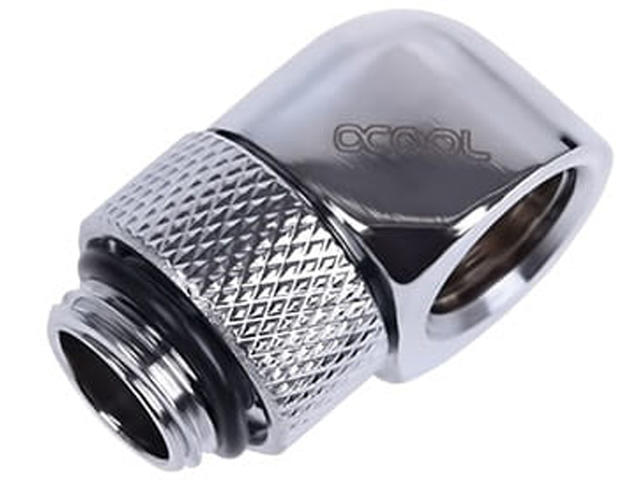 Фитинги Alphacool HF 90° L-конектор въртящ се фитинг, Сребрист