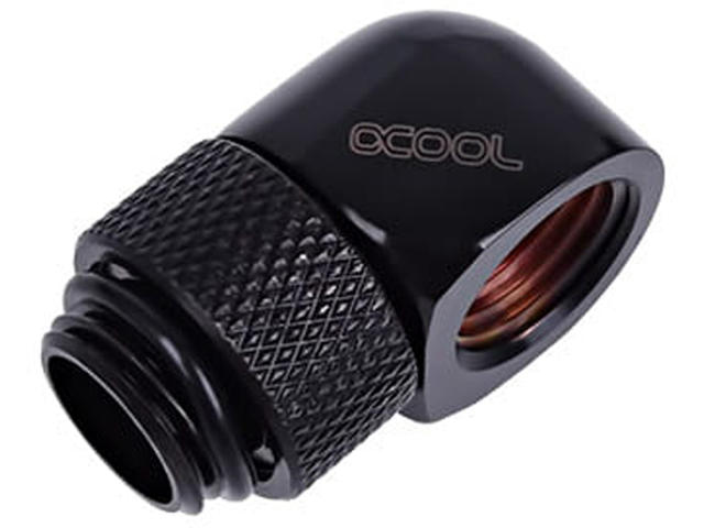 Фитинги Alphacool HF 90° L-конектор въртящ се фитинг, Черен