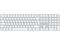 Клавиатури Apple Magic Keyboard with Touch ID and Numeric Keypad for Mac models with Apple silicon (USB–C) - Ukrainian - White Keys