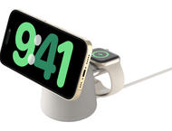 Зарядни устройства Belkin BoostCharge Pro 2-in-1 Wireless Charging Dock with MagSafe 15W, Sand