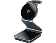 Зарядни устройства Dviced 3-in-1 Magnetic Qi2 wireless charger stand w cable, wall charger - Tarnish gray