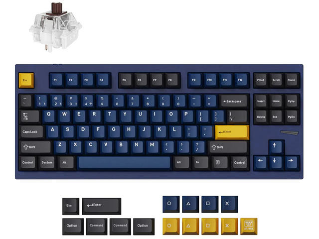 Клавиатури Lemokey L4 QMK TKL Navy Blue - Keychron Super Brown Switch