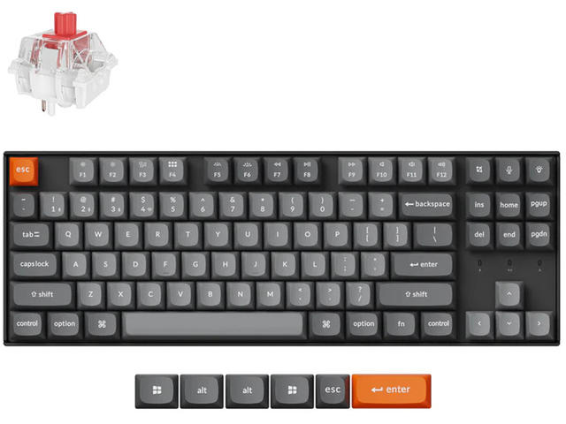 Клавиатури Keychron K8 Max QMK/VIA TKL - Keychron Super Red Switch, RGB Backlight
