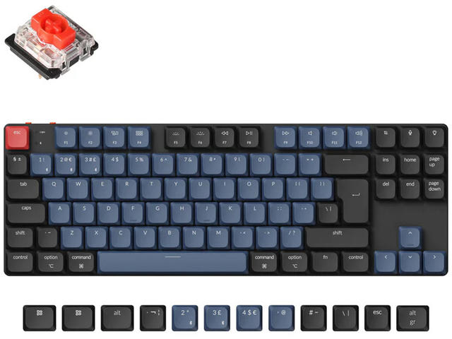 Клавиатури Keychron K1 Pro QMK/VIA TKL Gateron Low Profile Red Switch, RGB Backlight, ABS