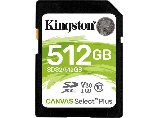 Карти памет 512GB Kingston Canvas Select Plus SD Memory Card 