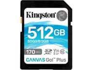 Карти памет 512GB SDXC Kinston Canvas Go Plus 170R
