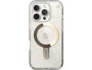 Калъфи Speck iPhone 16 Pro, Presidio Lux Glitter MagSafe+ClickLock, Clear/Gold Glitter