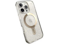 Калъфи Speck iPhone 16 Pro, Presidio Lux Glitter MagSafe+ClickLock, Clear/Gold Glitter