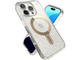 Калъфи Speck iPhone 16 Pro, Presidio Lux Glitter MagSafe+ClickLock, Clear/Gold Glitter