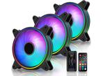 Вентилатори EZDIY-FAB Moonlight 120mm RGB Black - 3 Pack