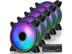 Вентилатори EZDIY-FAB Moonlight 120mm RGB PWM Black - 5 Pack