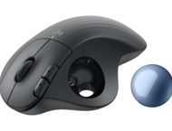 Мишки Logitech ERGO M575S, Graphite + Blue Ball