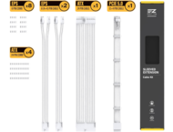 Кабели за компоненти EZDIY-FAB комплект удължителни кабели с 12VHPWR, Бели