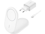 Зарядни устройства Belkin BOOSTCHARGE Qi2 15w Magnetic Stand - White