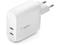 Зарядни устройства Belkin Dual USB-C PD Wall Charger 40W (2x20W) - White