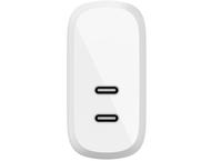 Зарядни устройства Belkin Dual USB-C PD Wall Charger 40W (2x20W) - White
