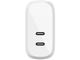Зарядни устройства Belkin Dual USB-C PD Wall Charger 40W (2x20W) - White